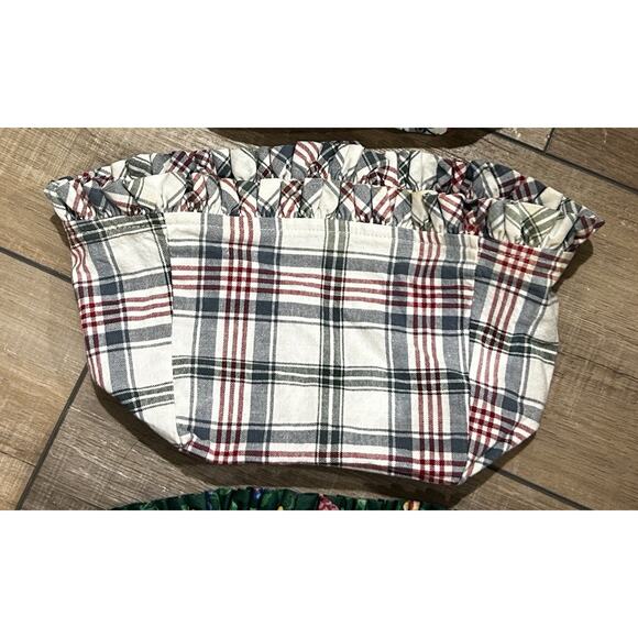 Longaberger Other - Longaberger Large Recipe Basket Liner MARKET Plaid Fabric